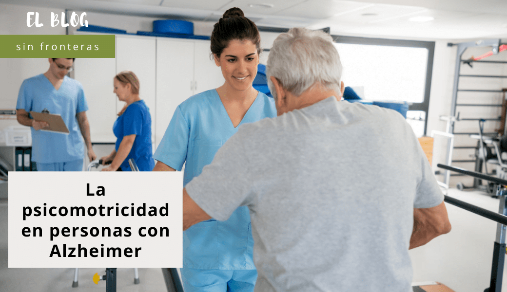 Persona con Alzheimer haciendo ejercicios de psicomotricidad